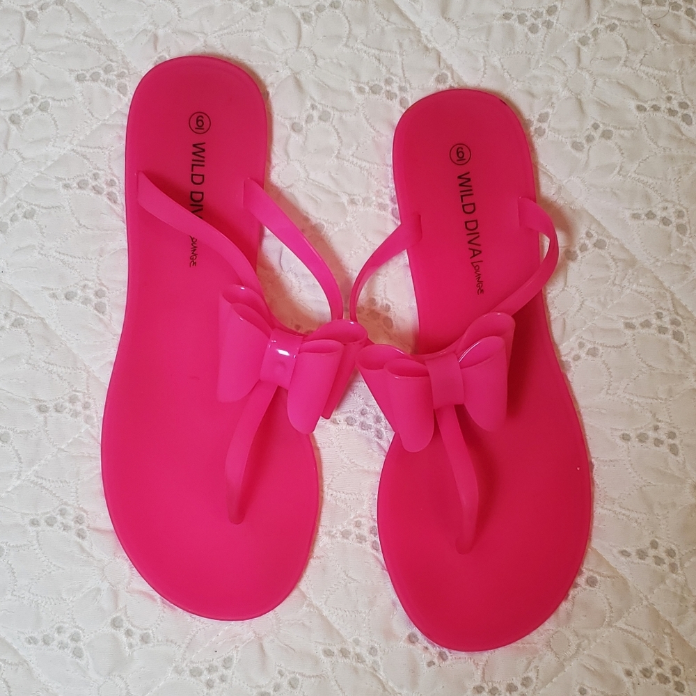 Hot Pink Sandles Size 6